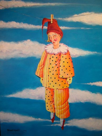 Colgado entre nubes. Ramón Unzueta