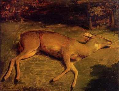 El ciervo herido. Gustave Courbet