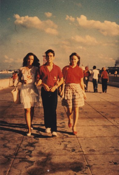 Ena, Rami y yo, en el Malecón - 1980