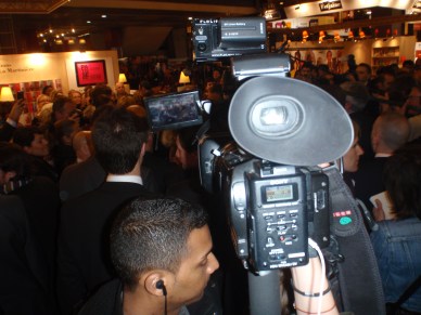 Filmando a Hollande. Foto Marcela Rossiter