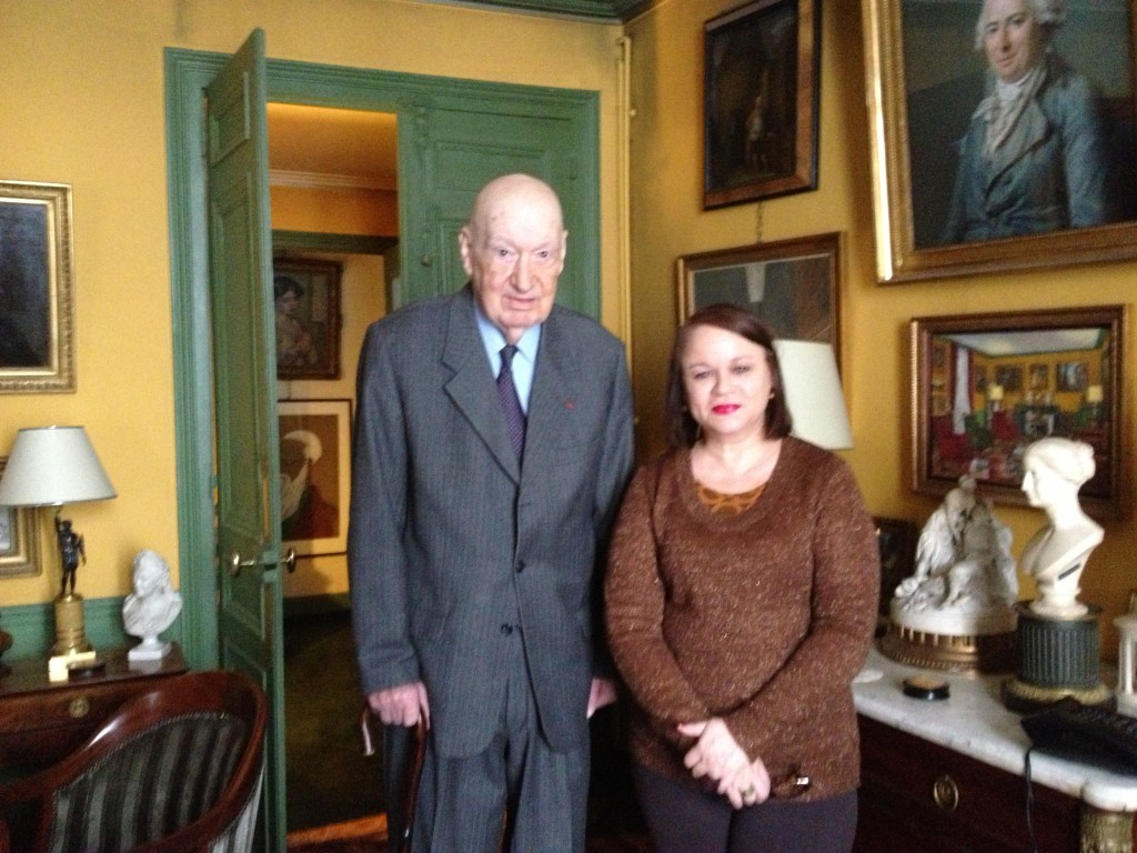 Con Bernard Minoret, uno de los personajes de la novela