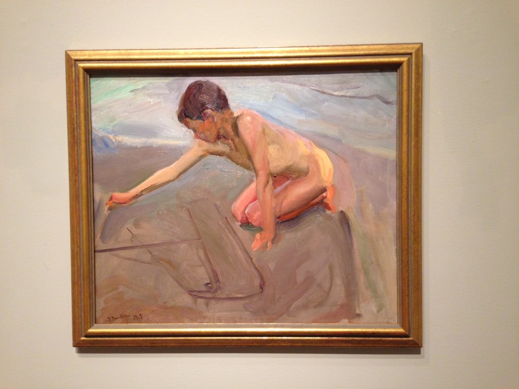 Pintando en la arena. Joaquín Sorolla y Bastida