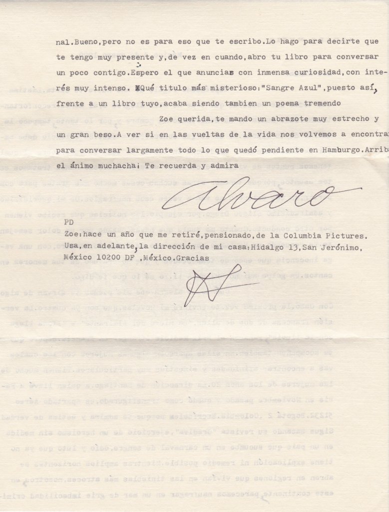 Carta Álvaro Mutis 4