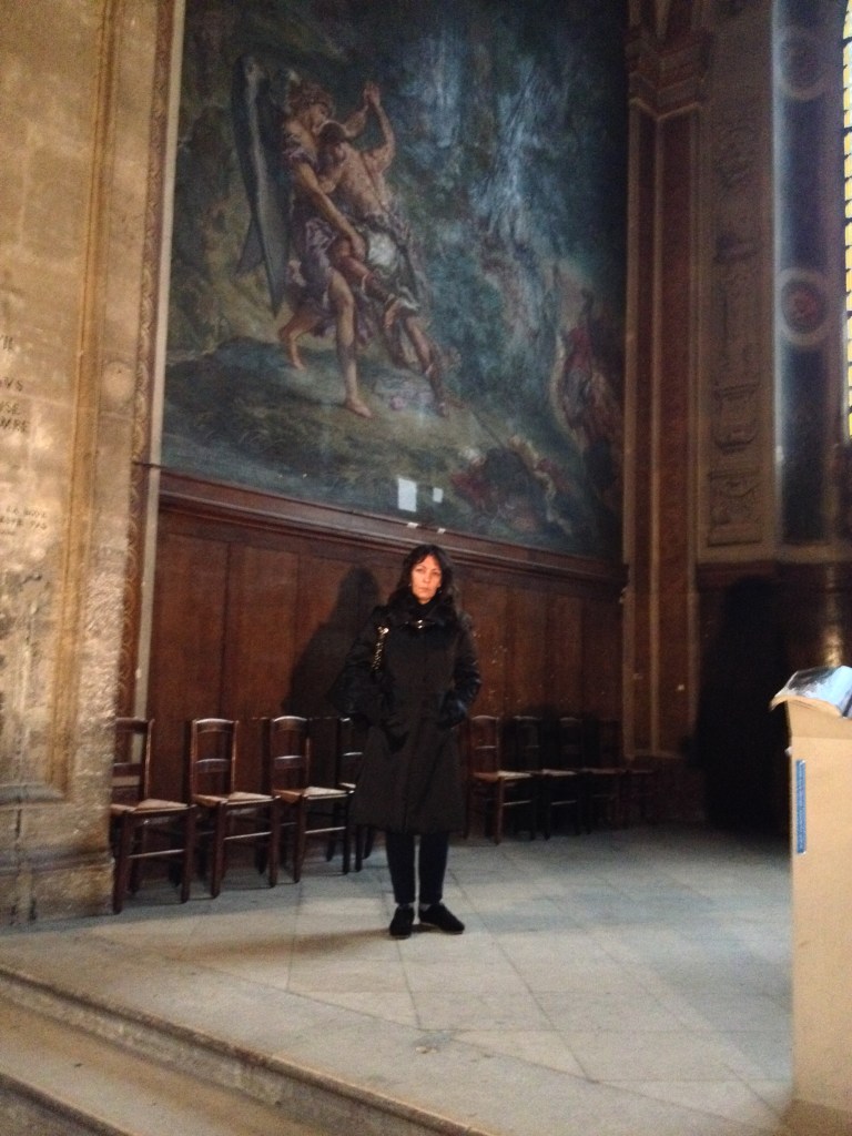 Ena con Delacroix detrás