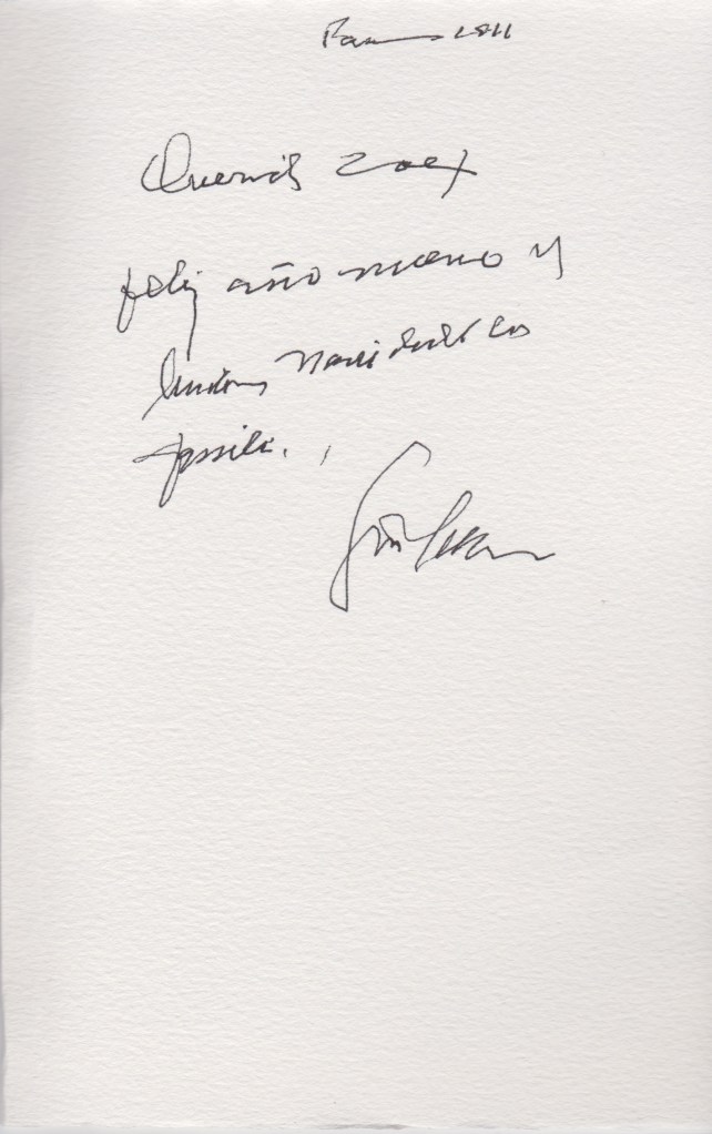 Carta navideña Gina Pellón (dorso)