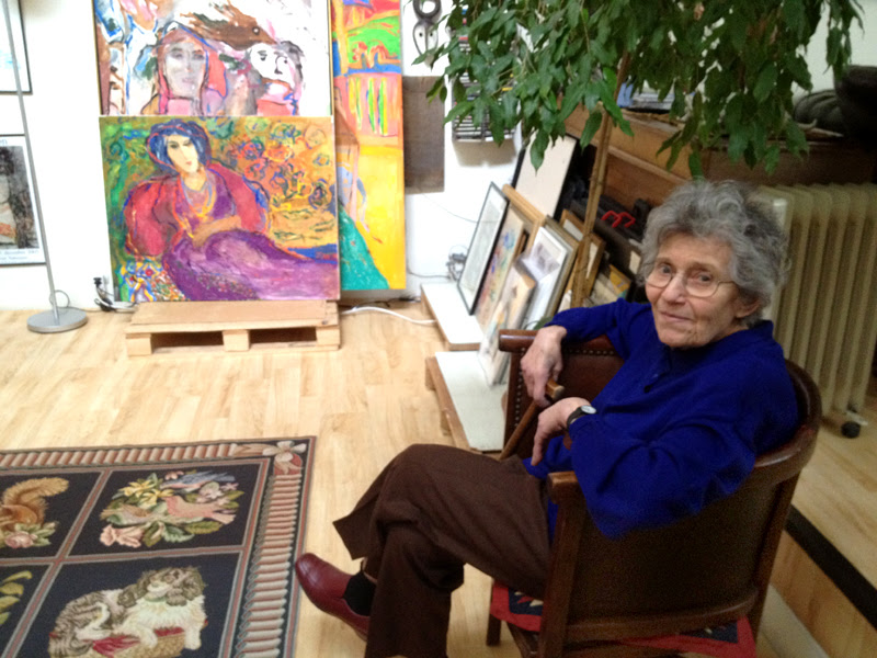 Photo of Gina Pellón in Her Studio in Paris, 2013