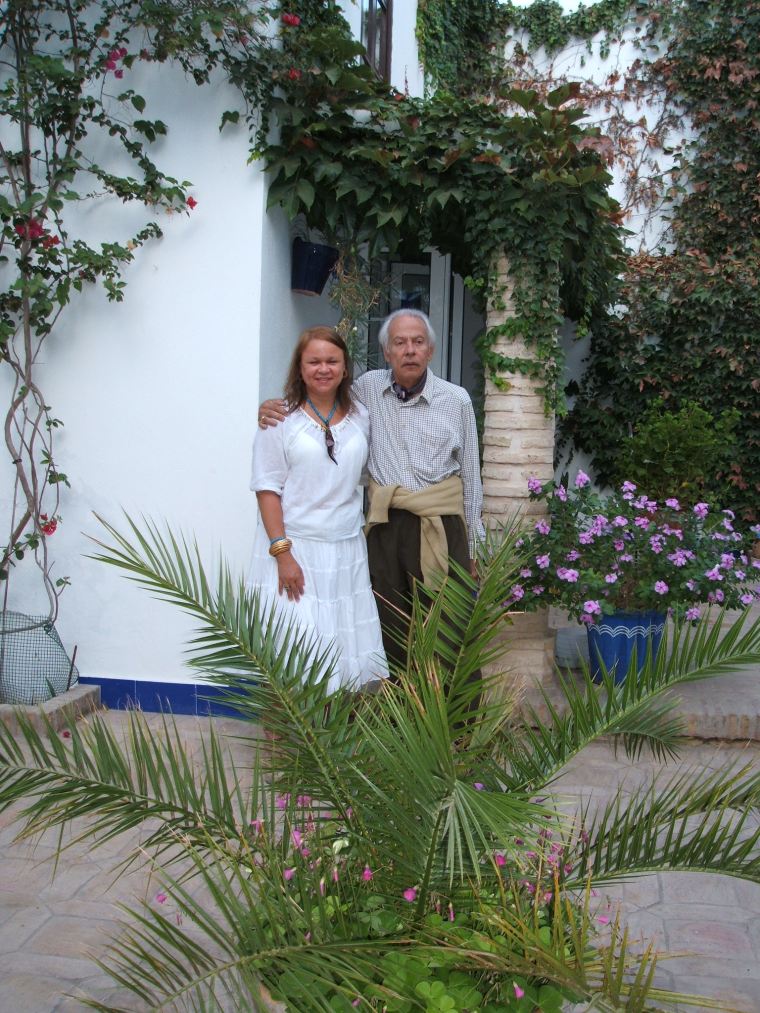 Con mi querido Jorge Camacho, en su casa del Rocío, 2005