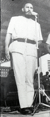 Castro a su regreso de África en 1980