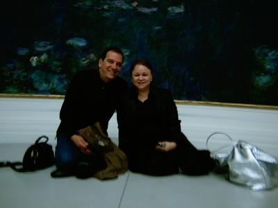 Con Juan Abreu y Los Nenúfares de Monet. Foto Marta Sugrañes.